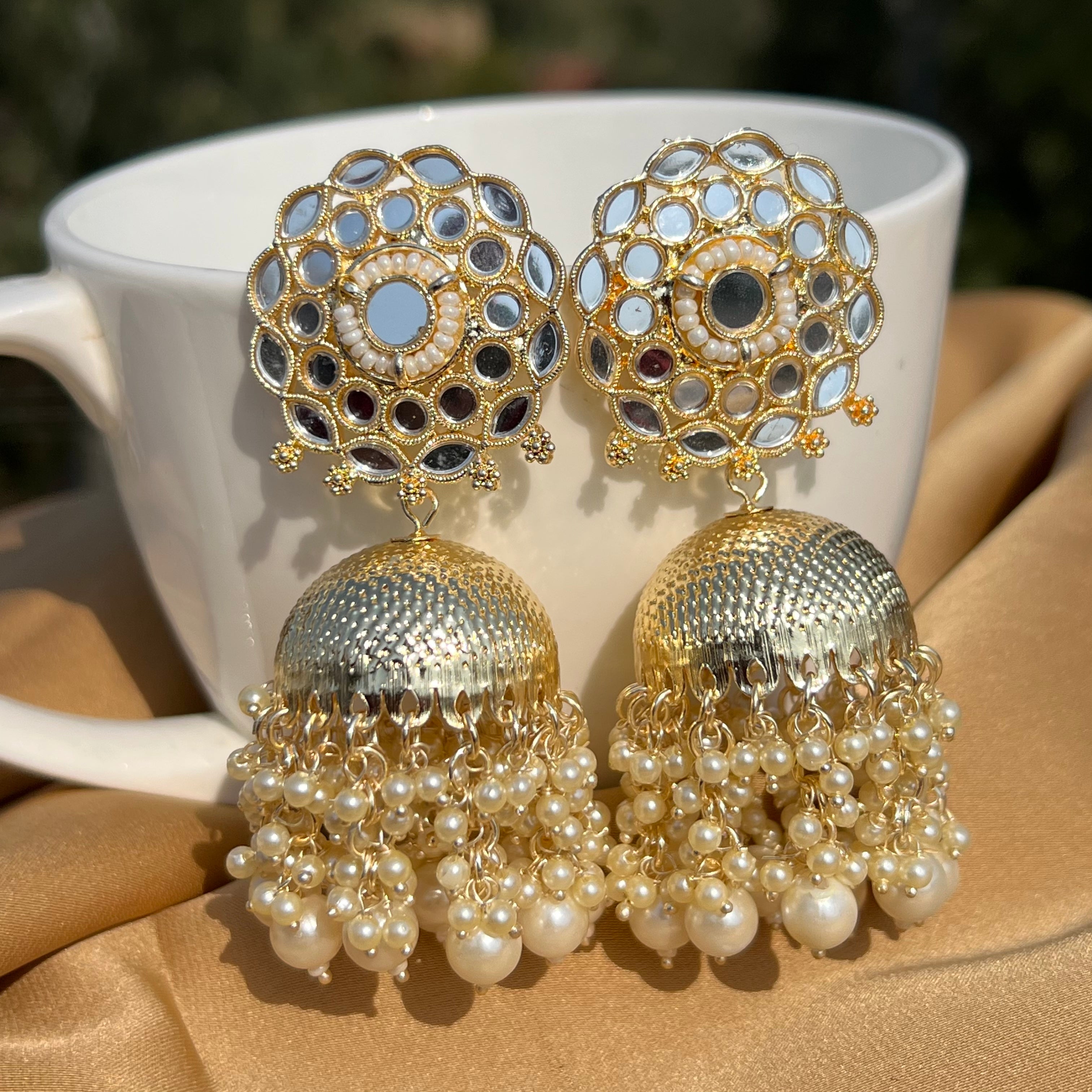 Amazon.com: coadipress Pearl Hoop Earrings Fashion Elegant Gold Plated  Large Lightweight Artificial Pearl Earrings Drop Dangle Earrings Wedding  Jewelry Gifts (Big C Pearl Hoop): Clothing, Shoes & Jewelry